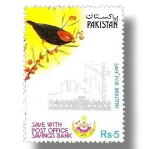 1987 PK710 Post Office Saving Banks Week Red capped Manakin (Dixiphia mentalis)