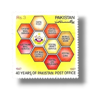 1987 PK734 40th Anniv of Pakistan Post Office