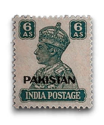 1947 PK10 King George VI Definitives Indian Stamps Overprinted