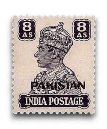 1947 PK11 King George VI Definitives Indian Stamps Overprinted