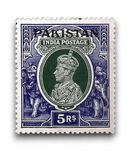 1947 PK16 King George VI Definitives Indian Stamps Overprinted