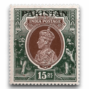1947 PK18 King George VI Definitives Indian Stamps Overprinted