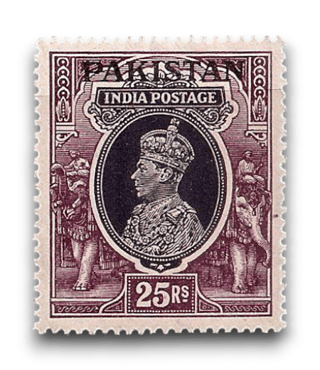 1947 PK19 King George VI Definitives Indian Stamps Overprinted