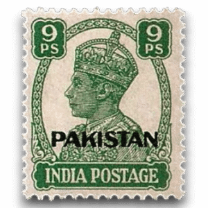 1947 PK3 King George VI Definitives Indian Stamps Overprinted