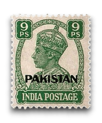1947 PK3 King George VI Definitives Indian Stamps Overprinted