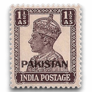 1947 PK5 King George VI Definitives Indian Stamps Overprinted