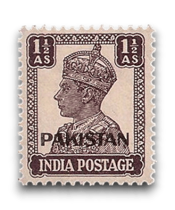 1947 PK5 King George VI Definitives Indian Stamps Overprinted