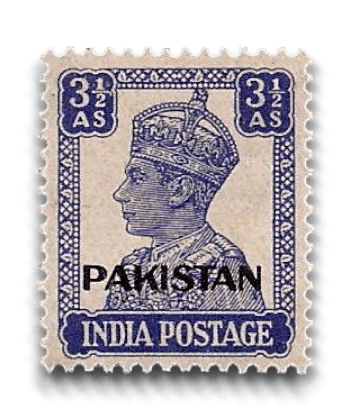 1947 PK8 King George VI Definitives Indian Stamps Overprinted