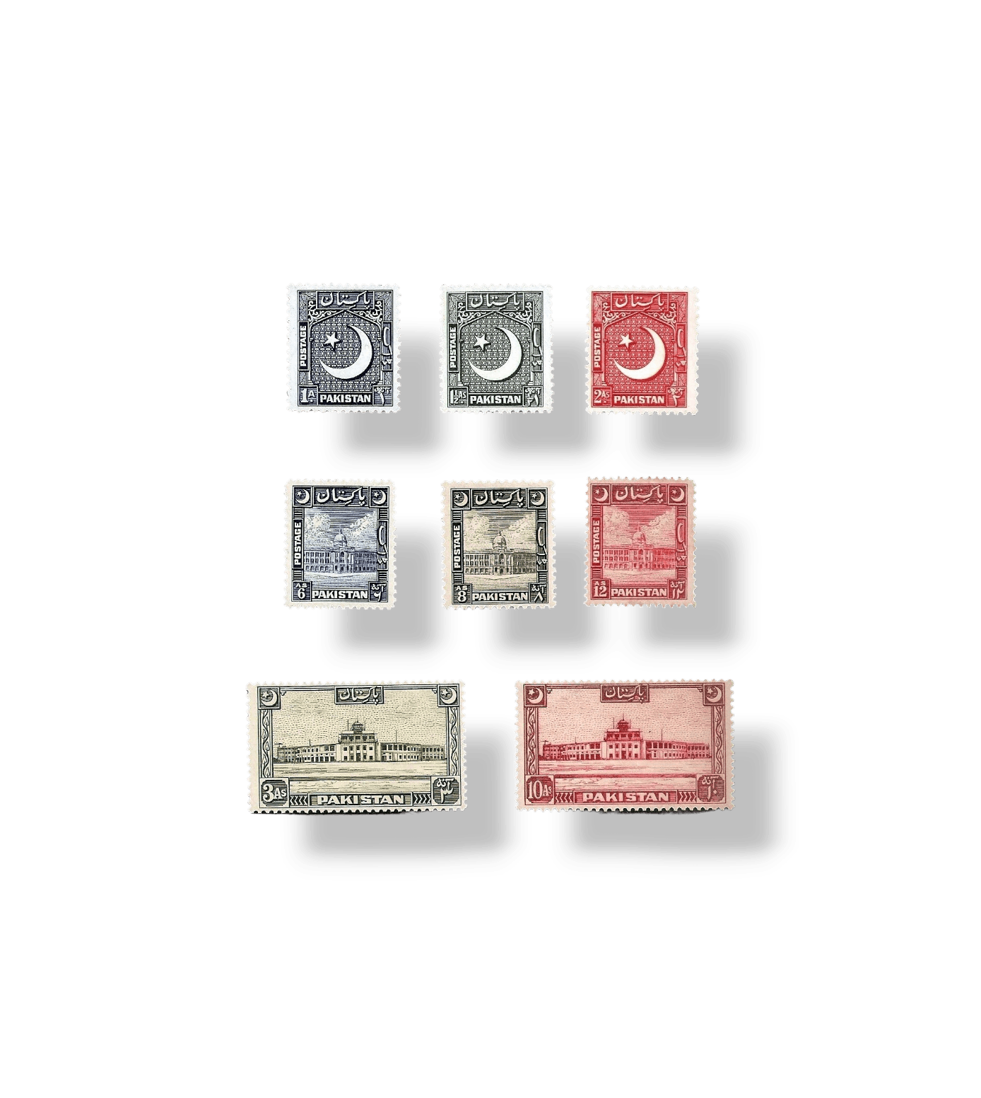 1949 PK51s New Crescent definitive stamps