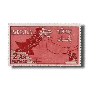 1960 PK109 Map of Pakistan Claims on Disputed Area