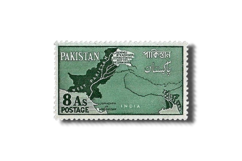 1960 PK110 Map of Pakistan Claims on Disputed Area